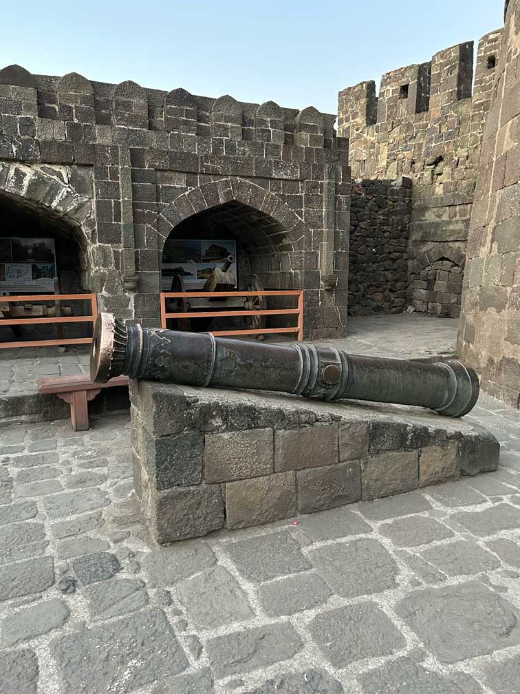 One of the cannon in Devgiri fort