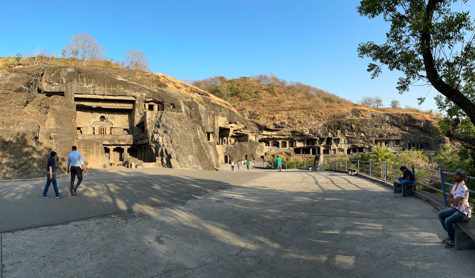 Ellora caves panorama from Cave no 1 to 10