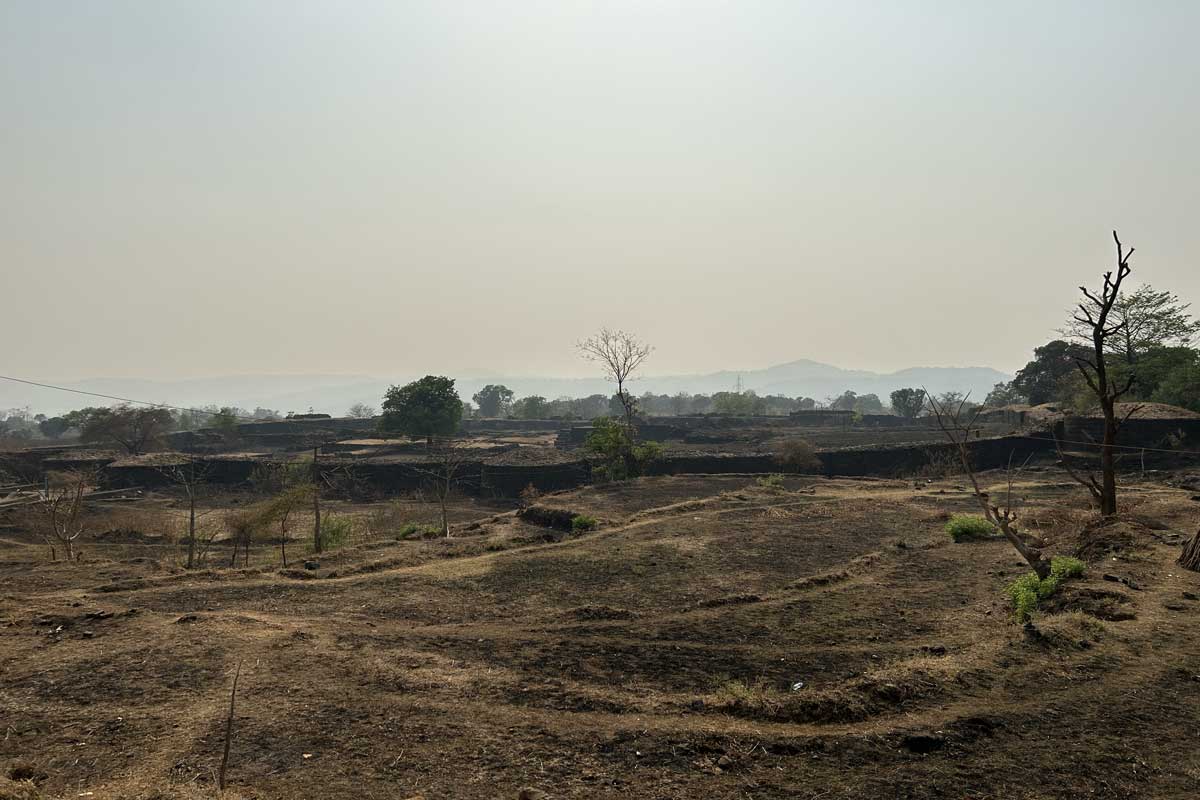 Ancient stone fortifications of Pachad Fort (Pachad Kot) where Jijamata, mother of Chhatrapati Shivaji Maharaj, resided