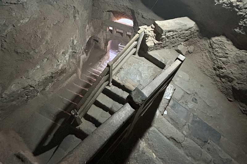 Stairs of the fort sculpted through a single rock